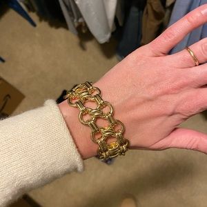 Premier Designs Chunky Gold Tone Toggle Bracelet